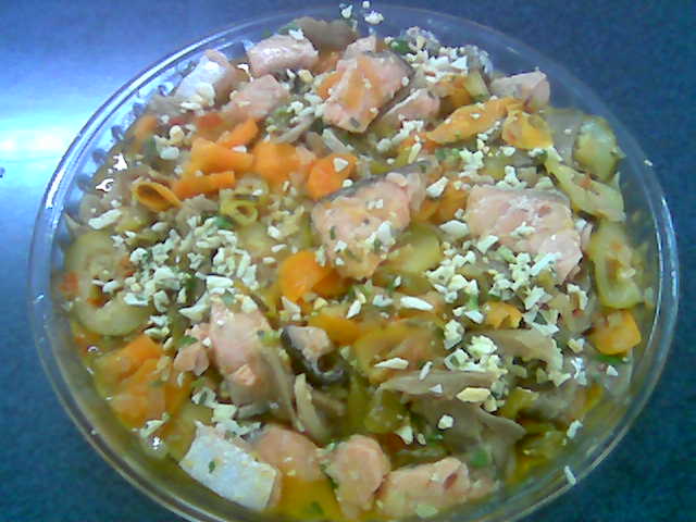 cazuela de salmón y verduras 9-5-07