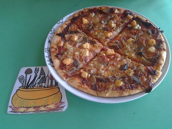 pizza jamón setas