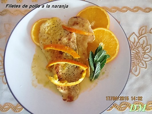 filetes pollo naranja