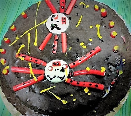tarta chocolate arañas