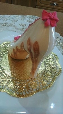Zapato de chocolate blanco (3)