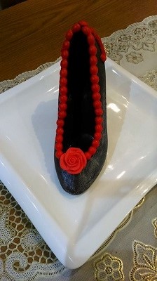 Zapato de chocolate negro