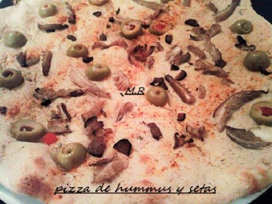 Pizza de hummus