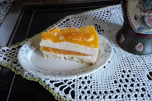 tarta mousse de naranja