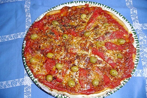 pizza de chorizo