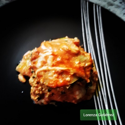 lasagna de calabacin con ricotta y espinacas