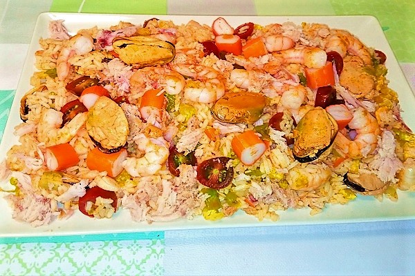 ensalada de arroz marinera