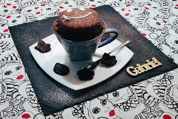 mugcake de chocolate negro